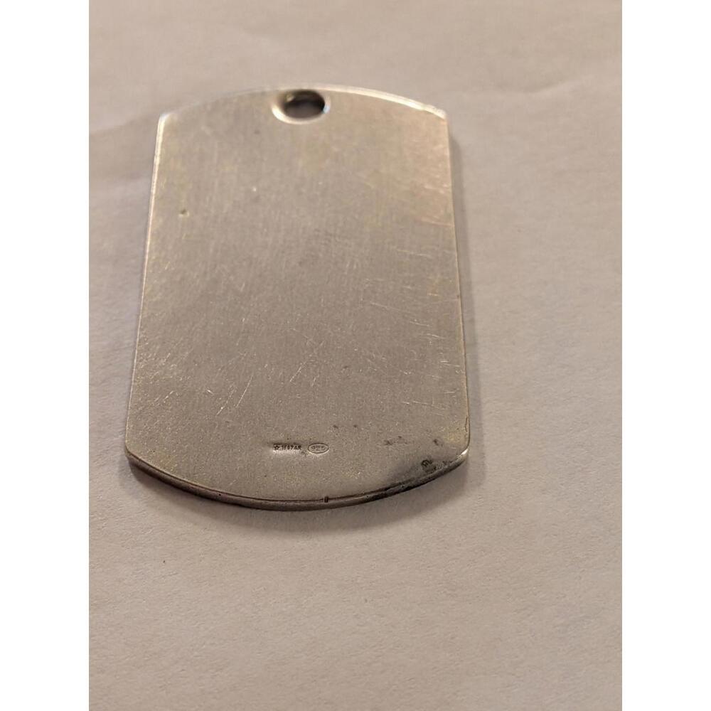 Authentic Vintage Gucci Dog Tag For Pendant Necklace Sterling Silver 925 - Picture 2 of 2